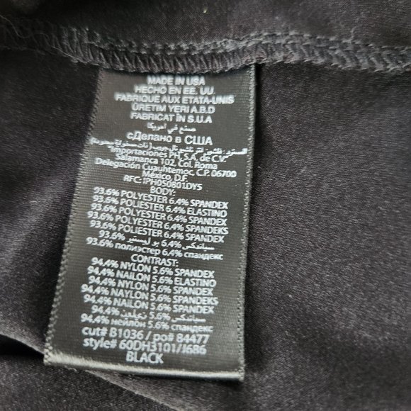 bebe Black Sleeveless Top With Mesh and Keyhole Back, Size Small - Picture 12 of 13